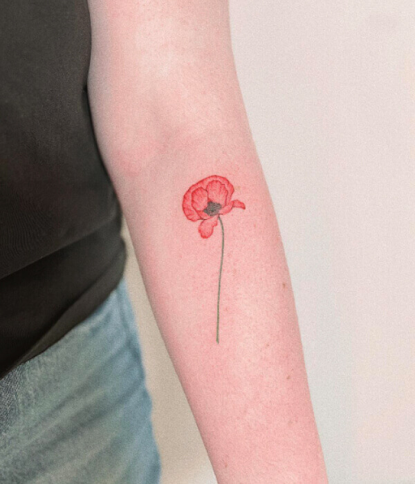 Minimalist-Small-Poppy-Flower-Tattoo