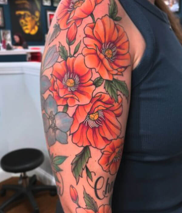 Poppy-Flower-Tattoo-Sleeve