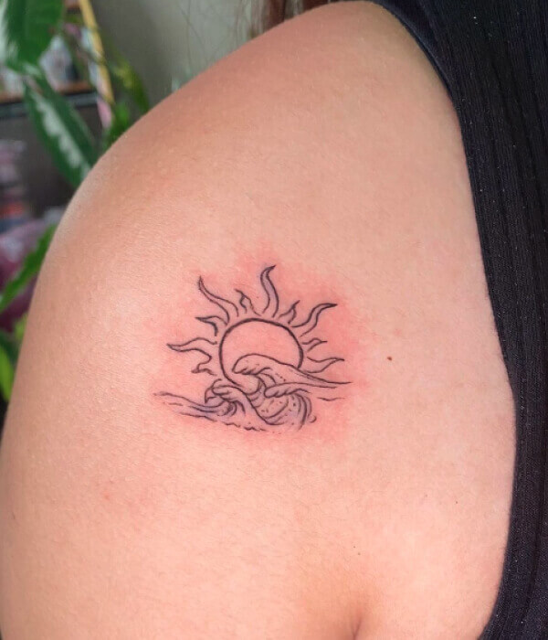 Sun-and-Waves-Tattoo