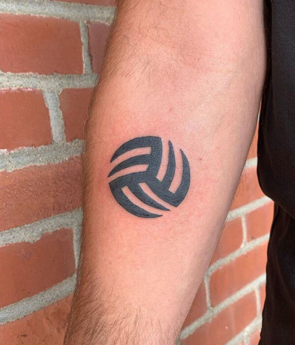 Tribal-Tattoo-of-Volleyball