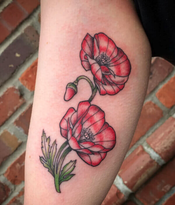 Twin-Poppies-In-Fine-Lines-tattoo