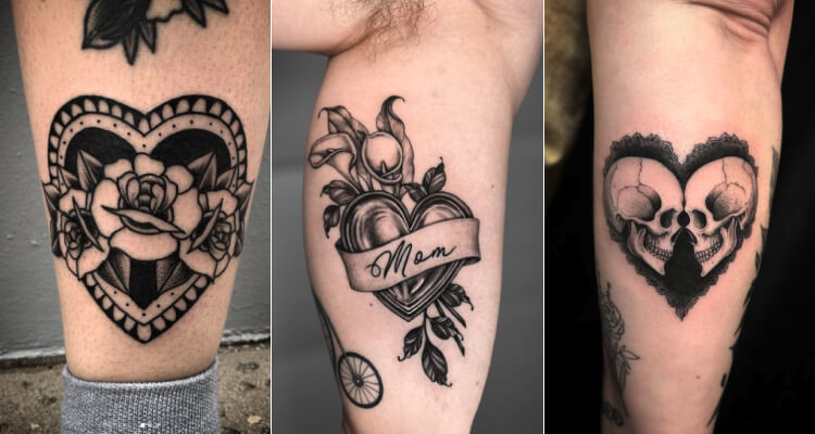 Unique Black Heart Tattoo Designs For Your Next Ink