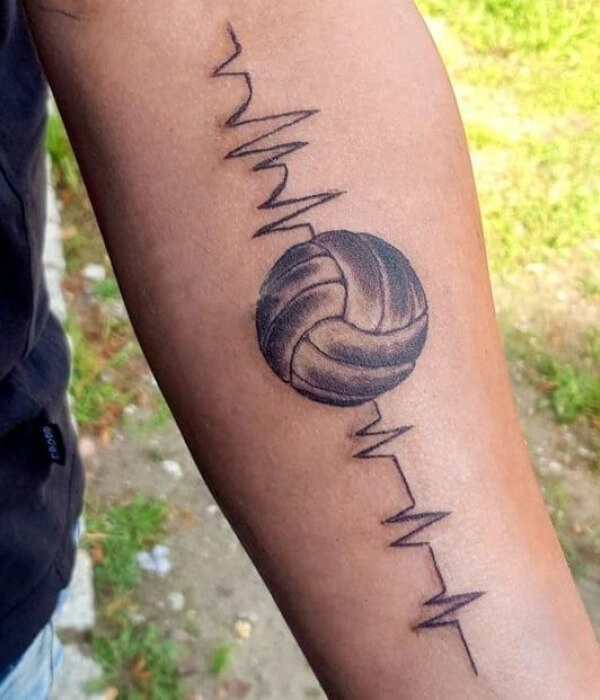 Volleyball-Heartbeat-Tattoo