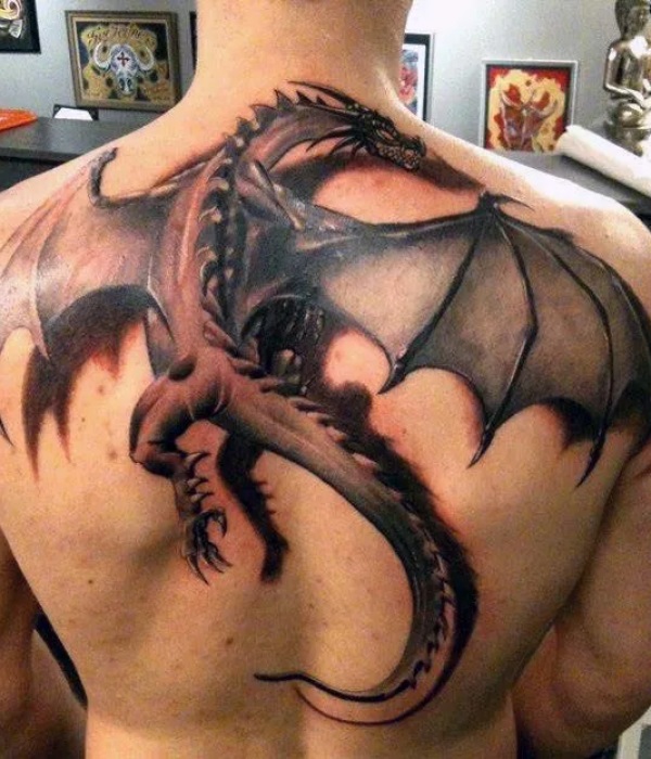 Dragon-with-Wings-Tattoo