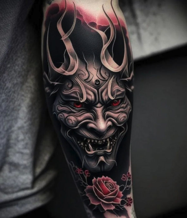 Hannya-Mask-Demon-Tattoo