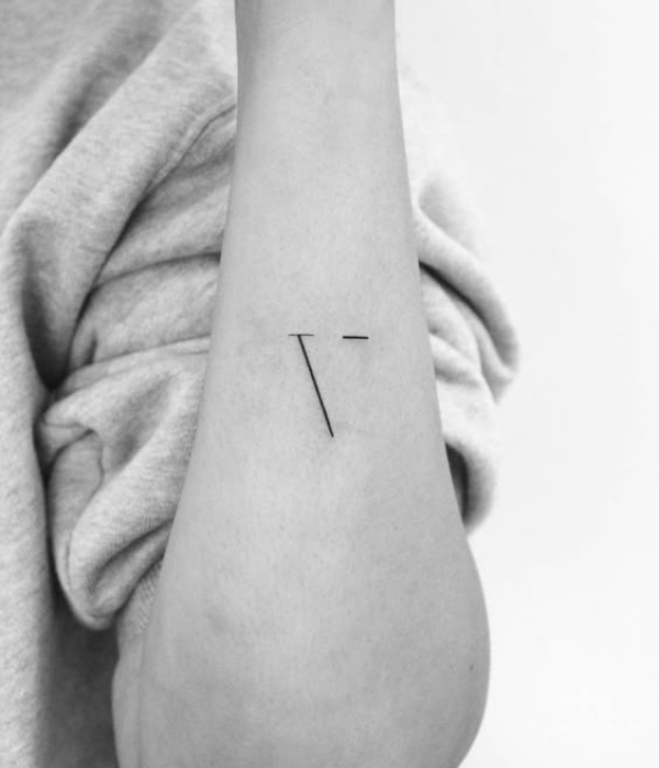 Letter-V-on-the-Forearm