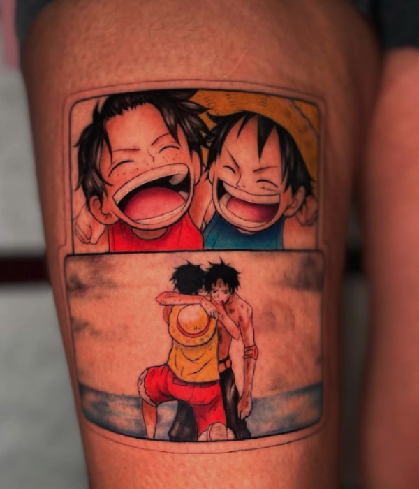 Brotherly-Love ΓÇô-Ace-and-Luffy-Tattoo