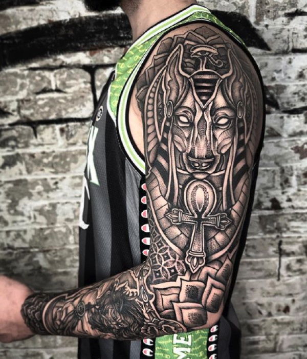 Egyptian-Tribal-Arm-Tattoo