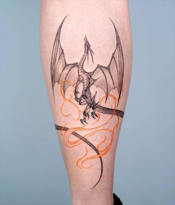 Fire-Breathing-Dragon-tattoo