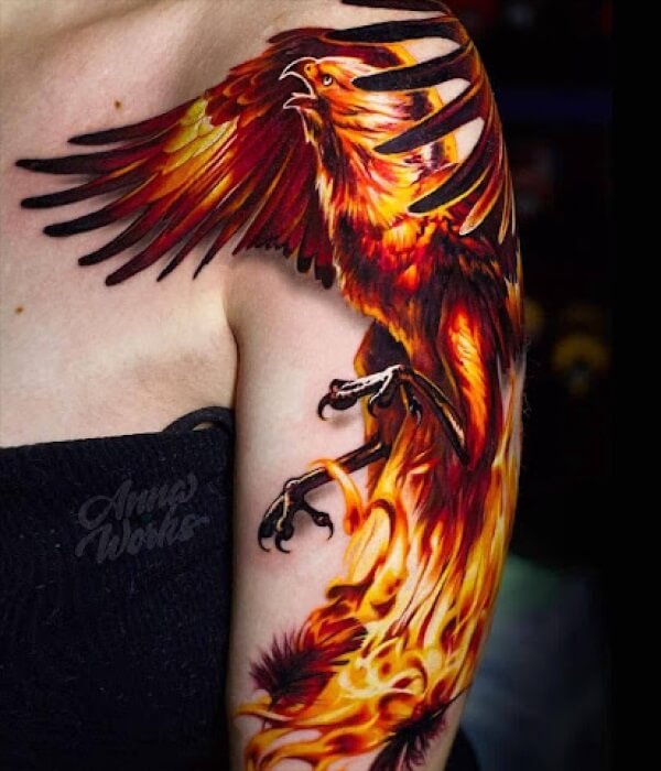 Flaming-Bird-tattoo