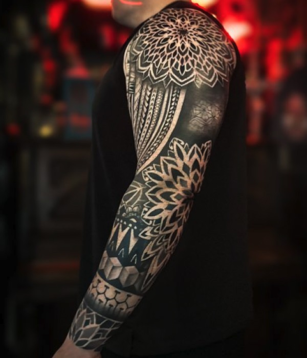 Full-Arm-Tribal-Mandala-with-Flower