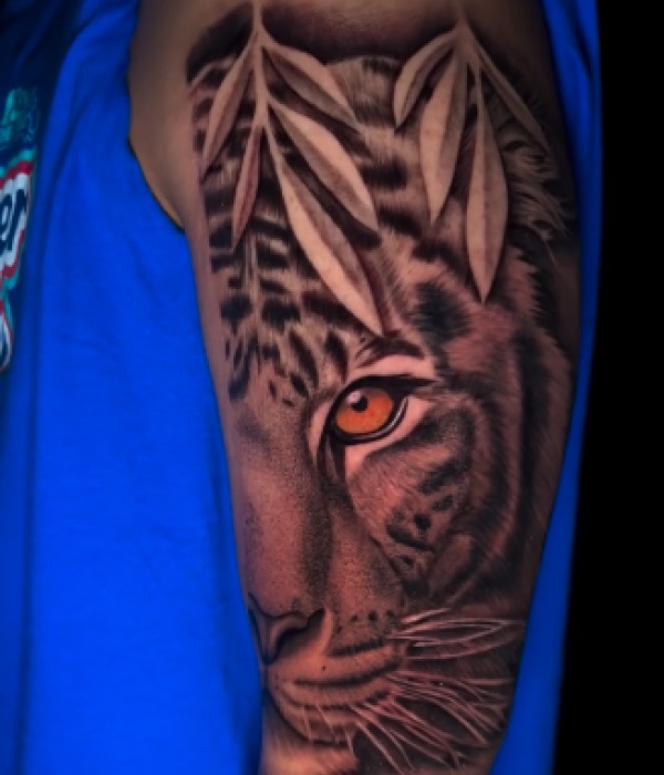 Full-Arm-Tribal-Tiger-Tattoo