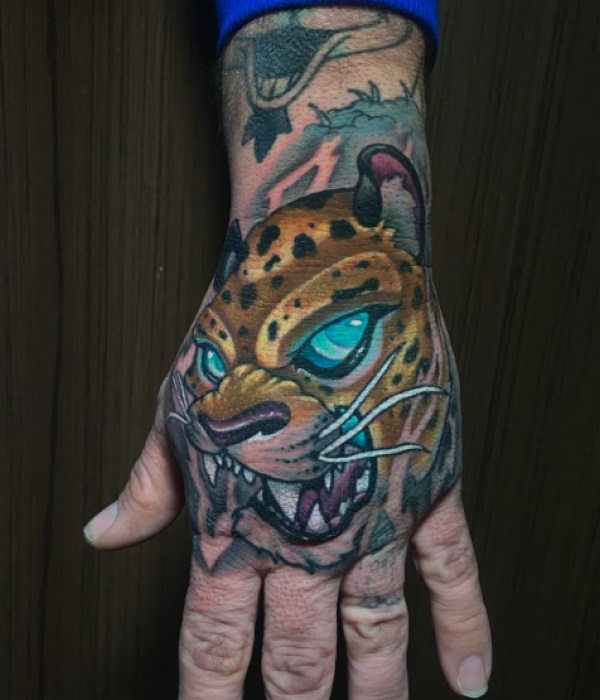 Jaguar Tattoo on Hand