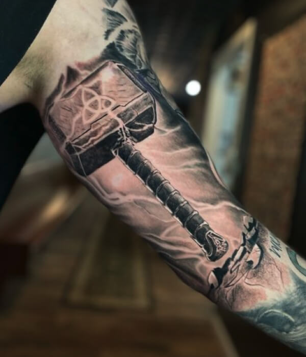 Lightning-And-Thors-Hammer-Tattoo