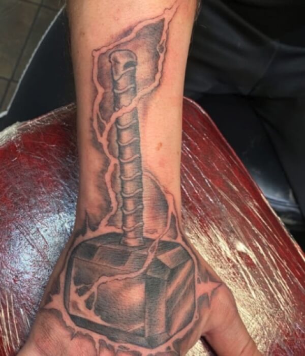 Thor-Hammer-Tattoo-On-The-Hand