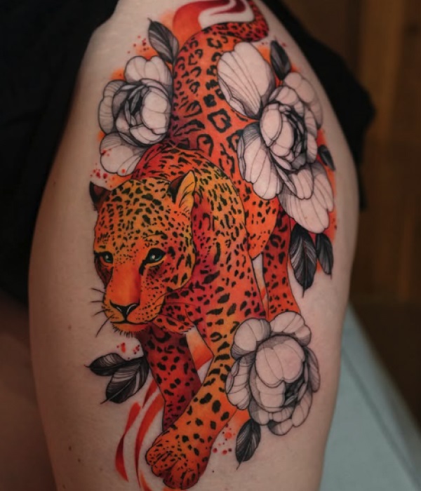 Watercolor-Jaguar-Tattoo