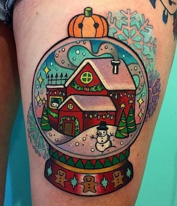 Christmas-Snow-Globe-Tattoo