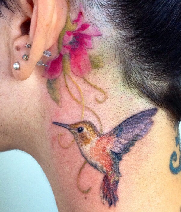 Hummingbird-and-Flowers-Tattoo