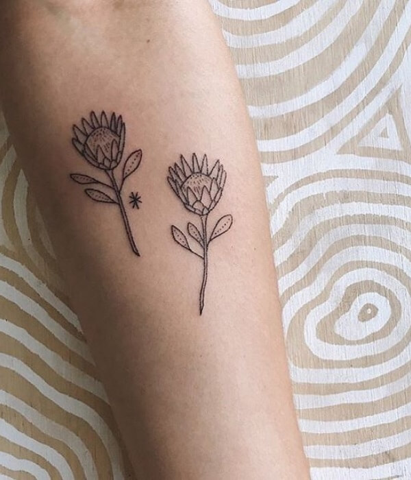 Minimalist-Protea-Tattoo