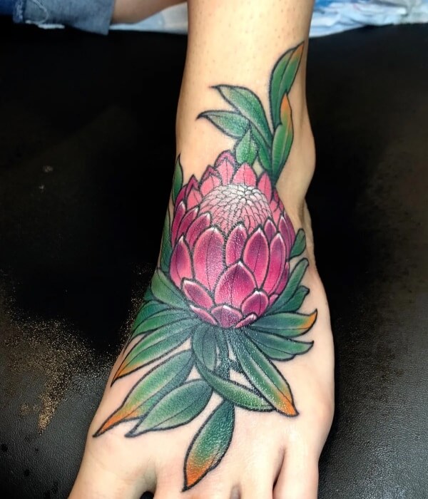 Protea-Foot-Tattoo