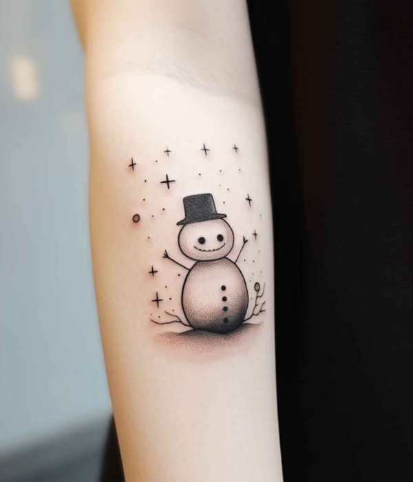 Simple-Snowman-Tattoo