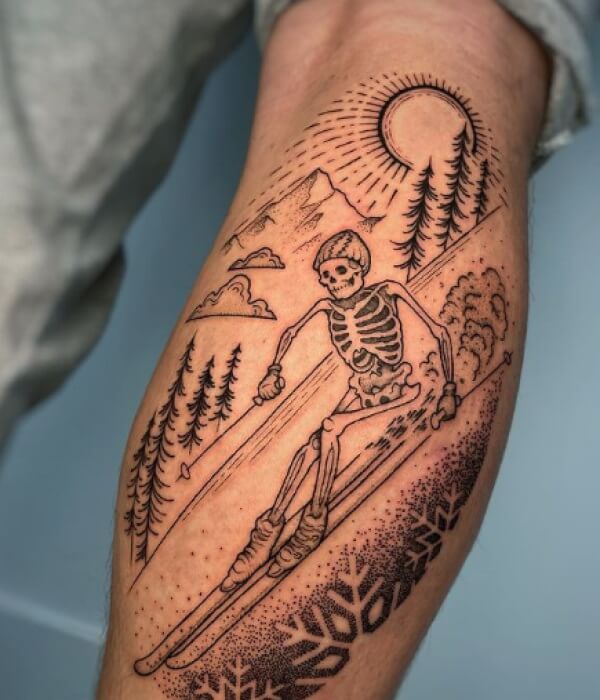 Ski-Tattoo