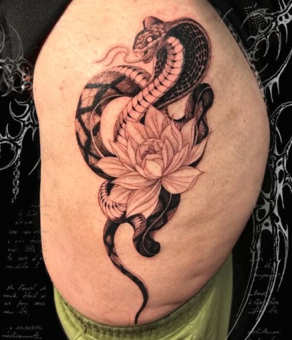 Cobra-and-Lotus-Tattoo