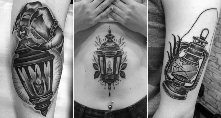 Simple Lantern Tattoo Ideas