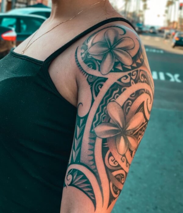 Hawaiian-Tribal-Shoulder-Tattoo