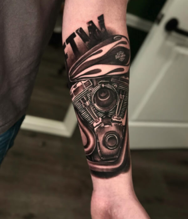 Motorcycle-Forearm-Tattoo