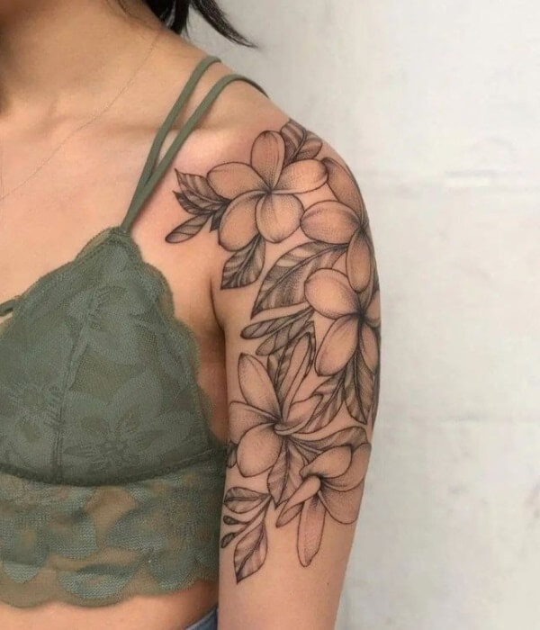 Plumeria-Shoulder-Tattoo