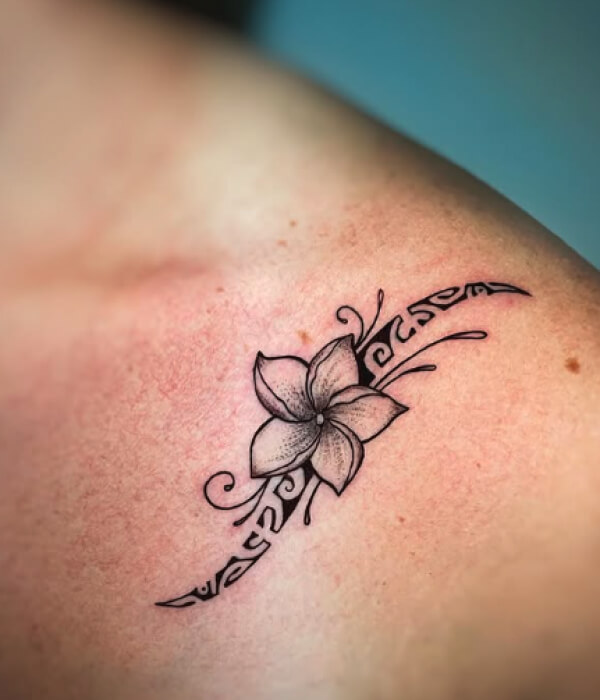 Plumeria-Tribal-Tattoo