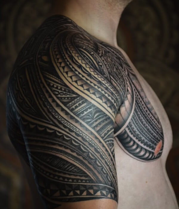 Samoan-Tribal-Shoulder-Tattoo