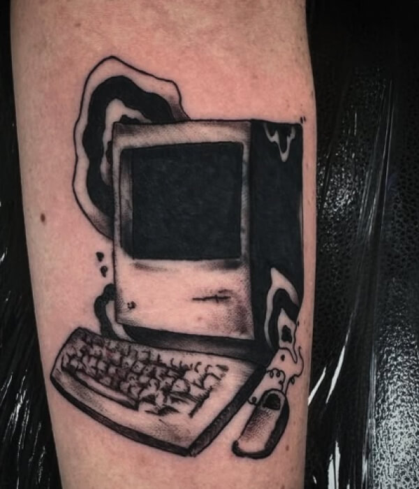 Black Computer Tattoo