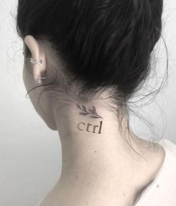 Ctrl Neck Tattoo