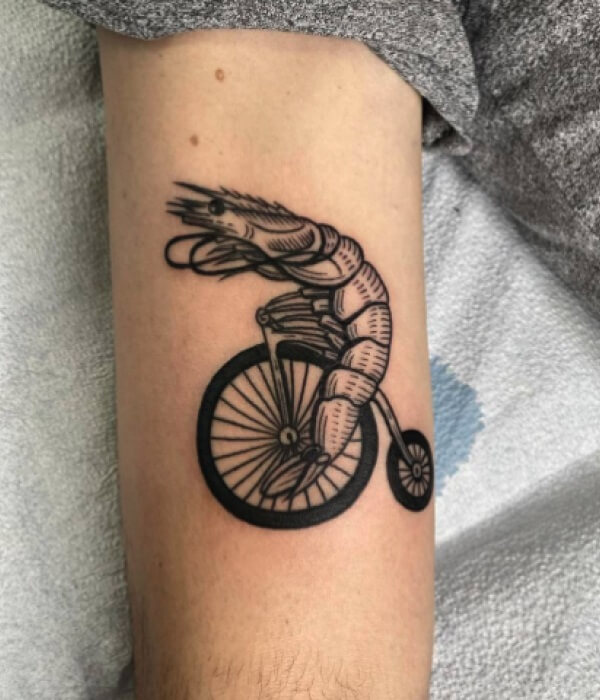 Shrimp-Riding-the-Bicycle-Tattoo