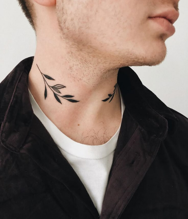 Throat-Tattoos-for-Men (Simple)