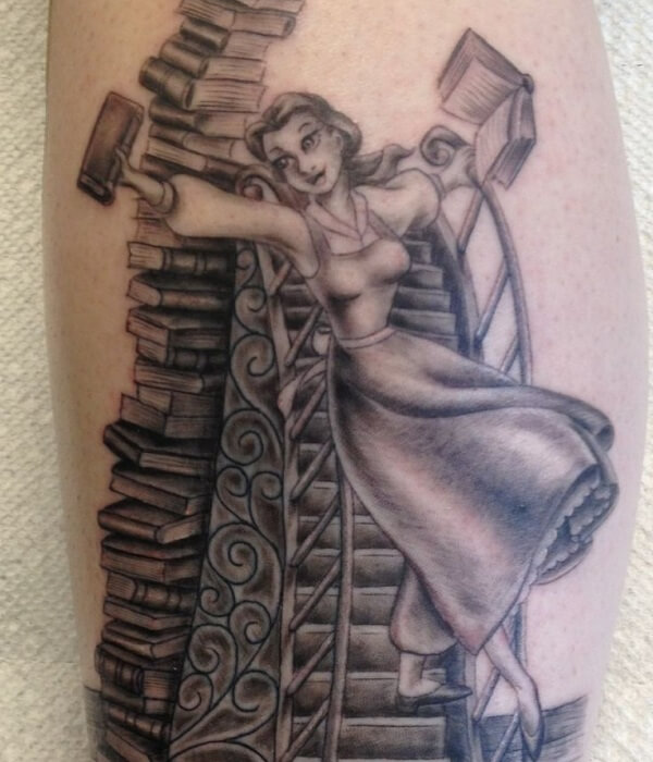 A Library Ladder Tattoo