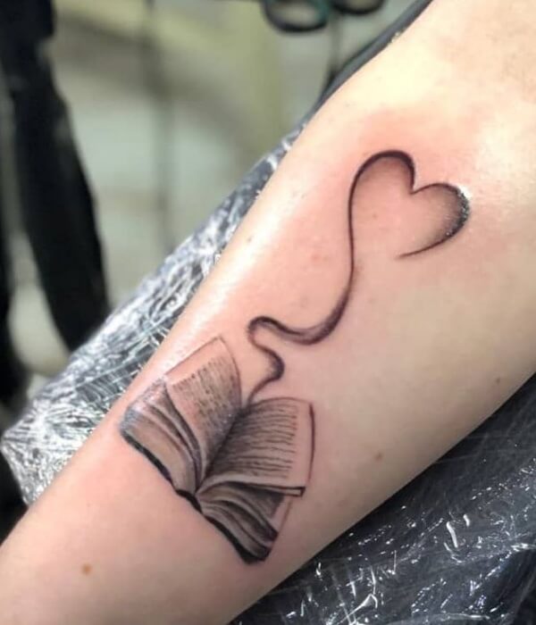 Book with a Heart Tattoo