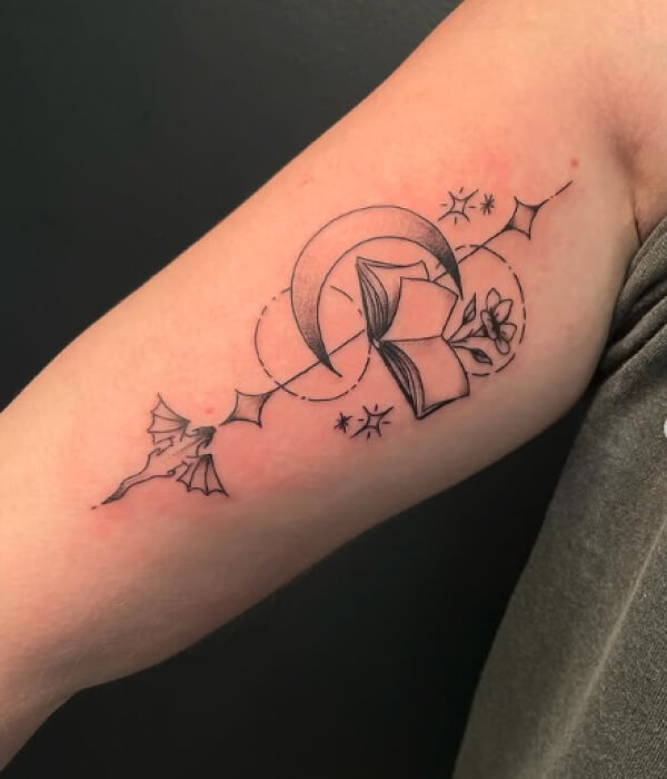 Bookish Constellation Tattoo